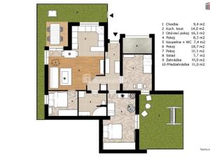 Prodej bytu 4+kk, Přezletice, U Ctěnického Potoka, 90 m2