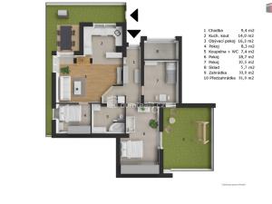 Prodej bytu 4+kk, Přezletice, U Ctěnického Potoka, 90 m2