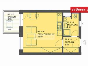 Pronájem bytu 1+kk, Uherské Hradiště, Zahrádky, 30 m2