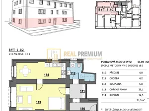 Prodej bytu 2+kk, Uherský Ostroh, Hradišťská, 61 m2