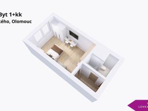 Pronájem bytu 1+kk, Olomouc - Povel, Janského, 25 m2