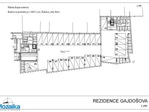 Prodej garážového stání, Brno, Vančurova, 10 m2