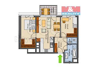 Pronájem bytu 3+kk, Praha - Třebonice, Thomasova, 65 m2