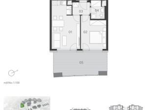 Pronájem bytu 2+kk, Praha - Stodůlky, Hasilova, 41 m2