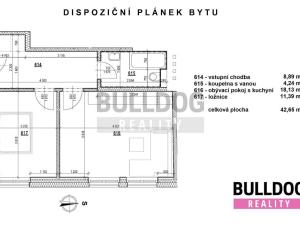 Pronájem bytu 2+kk, Praha - Libeň, Zenklova, 43 m2