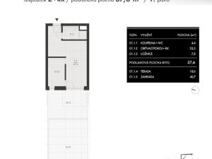 Prodej bytu 2+kk, Brno, Charbulova, 38 m2