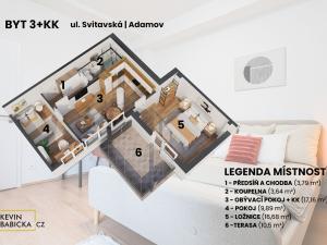 Prodej bytu 3+kk, Adamov, Svitavská, 54 m2