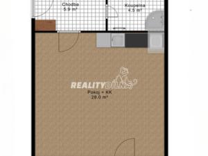 Pronájem bytu 1+kk, Praha - Libeň, Na kopečku, 41 m2