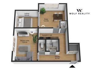 Prodej bytu 2+1, Praha - Braník, Ke Krči, 60 m2