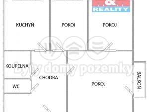 Pronájem bytu 3+1, Žatec, Šafaříkova, 66 m2