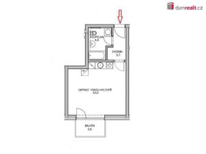 Pronájem bytu 1+kk, Hostivice, Ječná, 37 m2