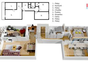 Prodej bytu 4+kk, Praha - Řepy, Vondroušova, 74 m2