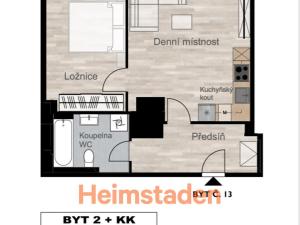 Pronájem bytu 2+kk, Ostrava - Poruba, Porubská, 44 m2