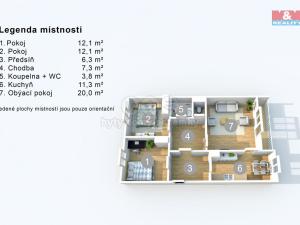 Prodej bytu 3+1, Ústí nad Labem - Krásné Březno, Keplerova, 78 m2