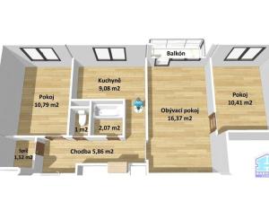 Prodej bytu 3+1, Stříbro, Brožíkova, 57 m2
