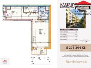 Prodej bytu 1+kk, Brno - Zábrdovice, Bratislavská, 38 m2