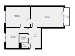 Pronájem bytu 2+1, Praha - Malešice, Počernická, 53 m2