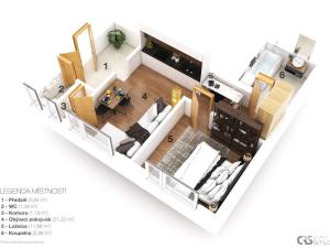 Prodej bytu 2+kk, Praha - Žižkov, Buchovcova, 49 m2