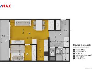 Pronájem bytu 2+kk, Praha - Bohnice, Ratibořská, 51 m2