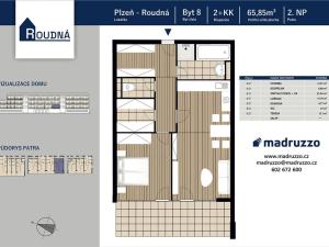Prodej bytu 2+kk, Plzeň, Na Roudné, 66 m2