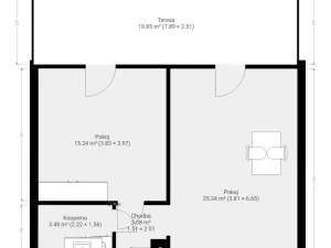 Pronájem bytu 2+kk, Brno - Královo Pole, Košinova, 56 m2