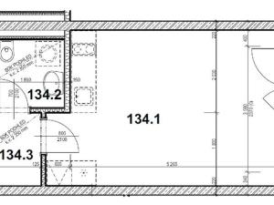 Pronájem bytu 1+kk, Praha - Hloubětín, Poděbradská, 32 m2