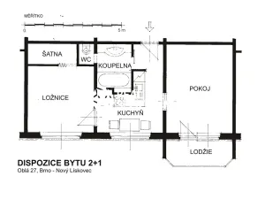 Prodej bytu 2+1, Brno, Oblá, 46 m2