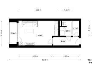 Pronájem bytu 1+kk, Hradec Králové - Nový Hradec Králové, Jana Masaryka, 30 m2