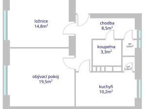 Pronájem bytu 2+1, Praha - Košíře, Karenova, 58 m2