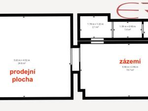 Pronájem obchodního prostoru, Jablonec nad Nisou, Podhorská, 46 m2