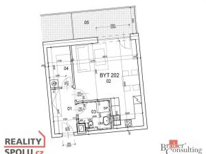 Pronájem bytu 1+kk, Brno - Jehnice, Kleštínek, 56 m2
