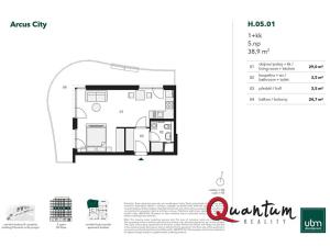 Pronájem bytu 1+kk, Praha - Stodůlky, Bělohlávkova, 36 m2
