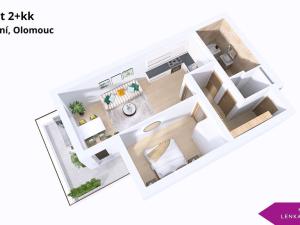 Prodej bytu 2+kk, Olomouc - Nové Sady, Družební, 54 m2