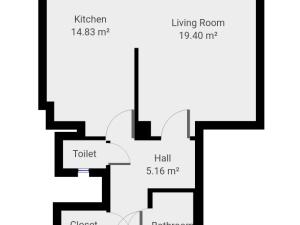 Pronájem bytu 1+1, Praha - Vršovice, Ruská, 44 m2