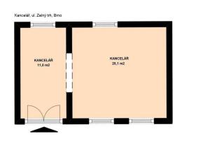 Pronájem kanceláře, Brno, Zelný trh, 38 m2