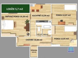 Prodej bytu 3+1, Plzeň - Severní Předměstí, Bzenecká, 80 m2