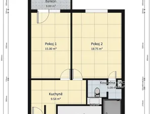 Prodej bytu 2+1, Praha - Vršovice, Ruská, 49 m2