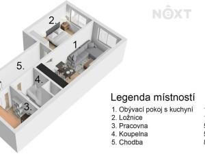 Prodej bytu 2+kk, Brno, Musilova, 52 m2