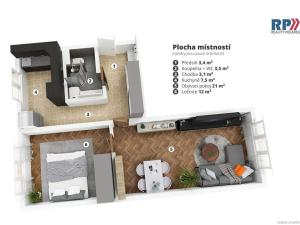 Prodej bytu 2+1, Praha - Malešice, Plaňanská, 51 m2
