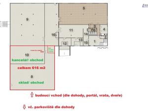 Pronájem obchodního prostoru, Příbram - Příbram V-Zdaboř, Brodská, 616 m2