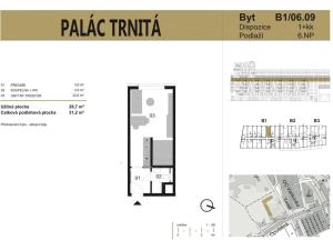 Pronájem bytu 1+kk, Brno - Trnitá, Placzkova, 29 m2