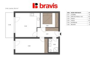 Prodej bytu 3+kk, Lipůvka, 56 m2