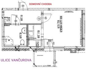 Pronájem bytu 1+kk, Brno, Vančurova, 27 m2