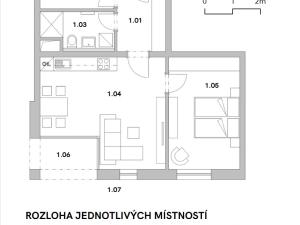 Prodej bytu 2+kk, Chlumec nad Cidlinou, Komenského, 53 m2