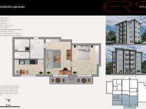 Prodej bytu 2+1, Jablonec nad Nisou, Mládí, 52 m2