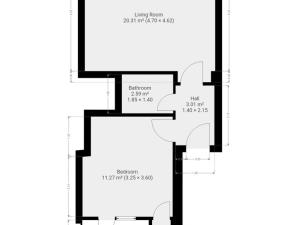 Pronájem bytu 2+kk, Praha - Nusle, Družstevní ochoz, 45 m2