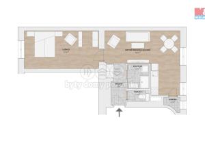 Pronájem bytu 2+kk, Plzeň - Jižní Předměstí, Korandova, 48 m2