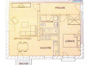 Pronájem bytu 2+kk, Praha - Třeboradice, Špeciánova, 58 m2