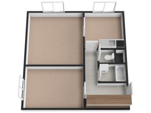 Pronájem bytu 2+1, Praha - Hlubočepy, Borského, 45 m2