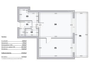 Pronájem bytu 2+kk, Praha - Vysočany, Podkovářská, 47 m2